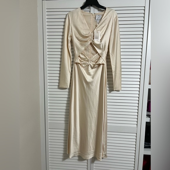 Collective Contempo Midi Dress Ivory New with Tags - Picture 1 of 5